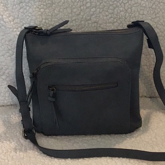 Sonoma gray faux leather crossbody purse bag - Picture 2 of 7